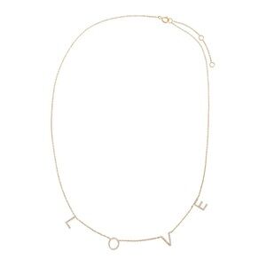 Adina Eden Diamond Pave Love Necklace 14K